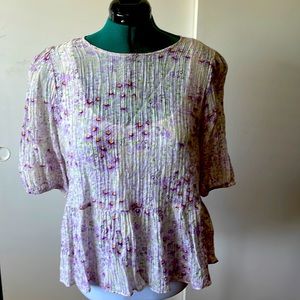 H&M floral peplum blouse.